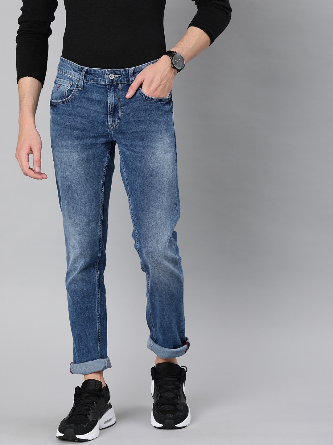 

Indian Terrain Men Blue Slim Fit Mid-Rise Clean Look Jeans