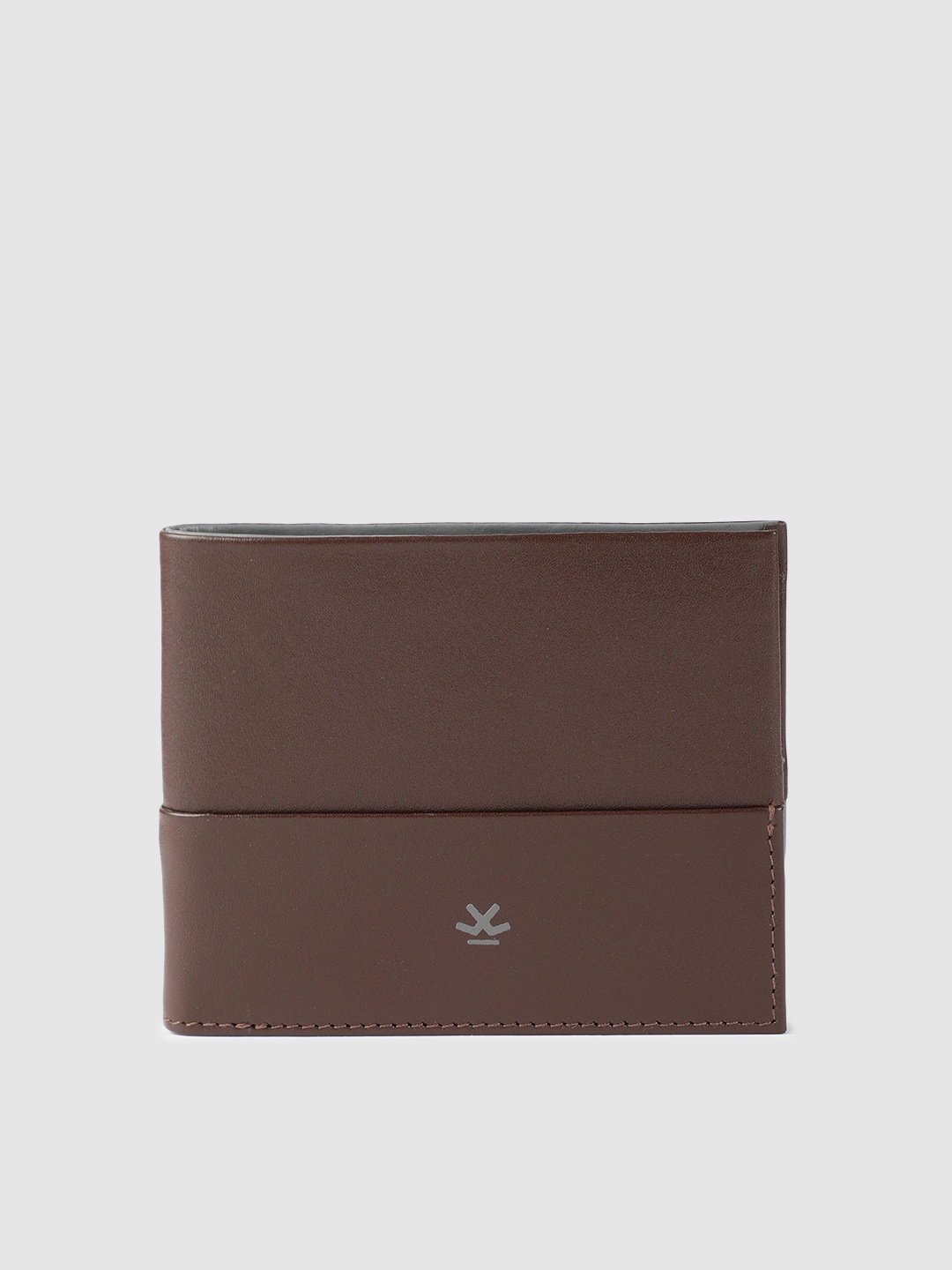 

WROGN Men Brown Solid Two Fold Wallet