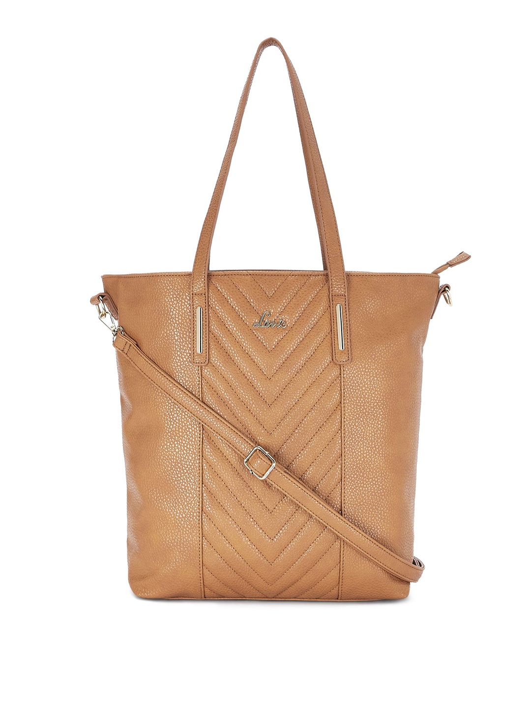 

Lavie Tan-Brown Solid Handheld Bag