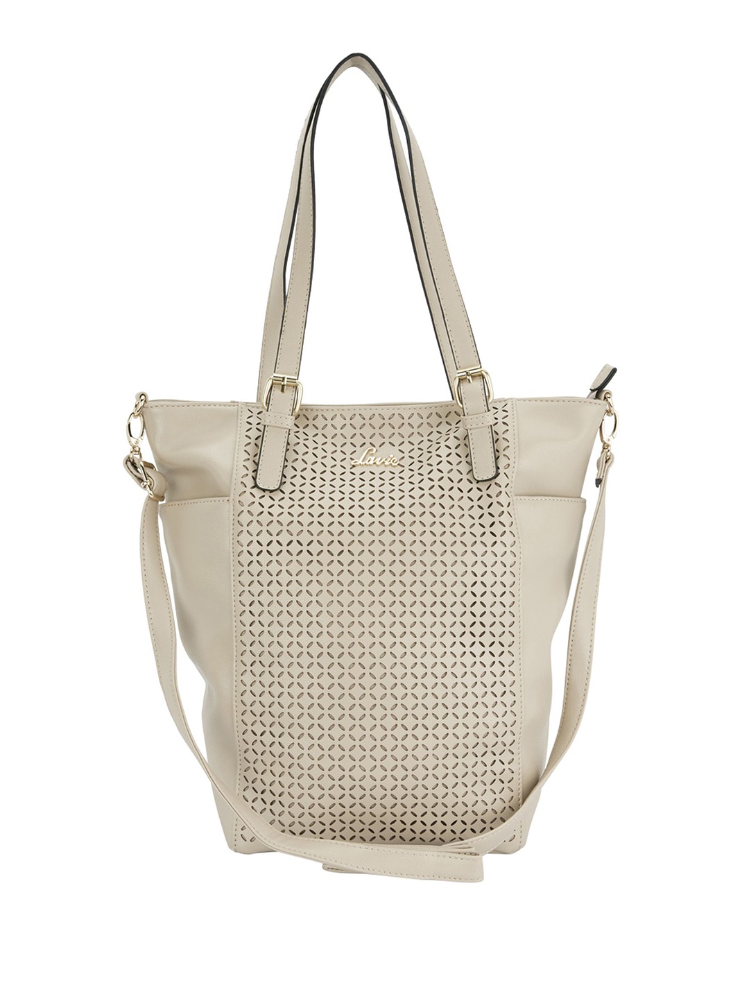

Lavie Beige Solid Shoulder Bag