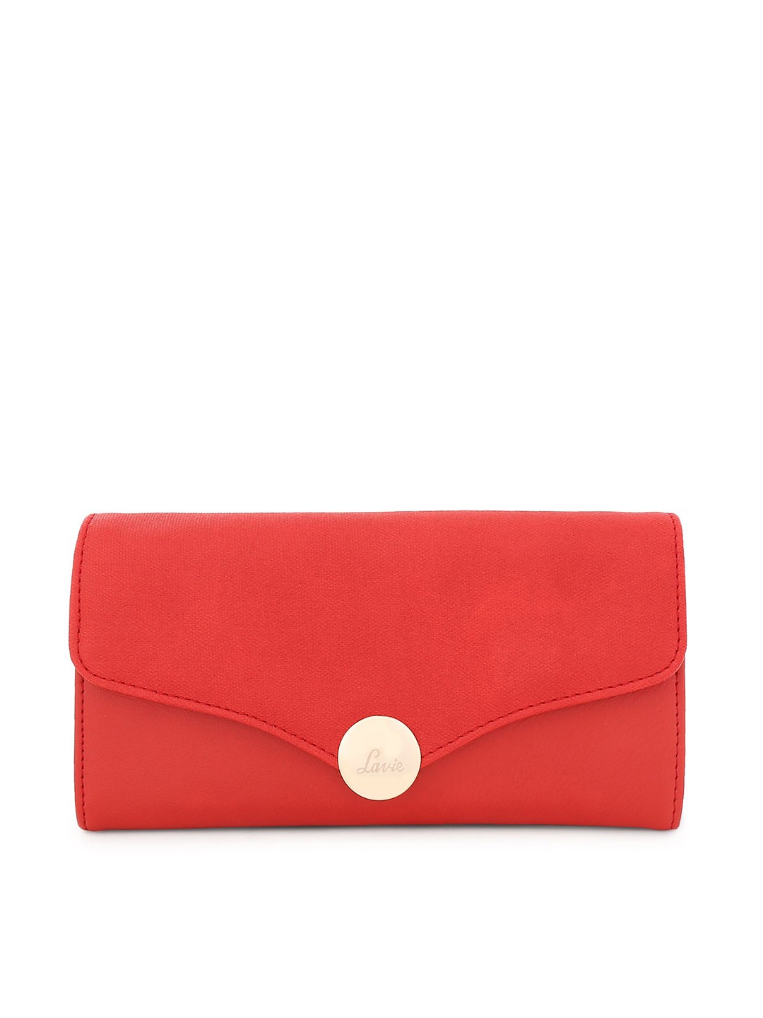 

Lavie Women Red Solid Three Fold Wallet