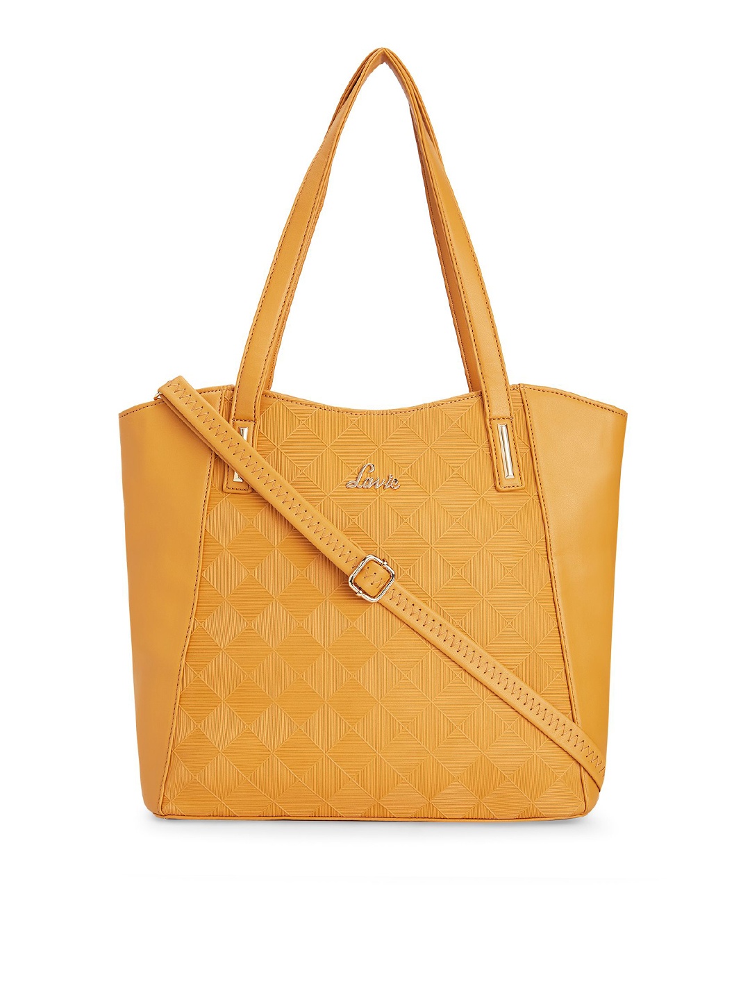 

Lavie Yellow Textured Shoulder Bag