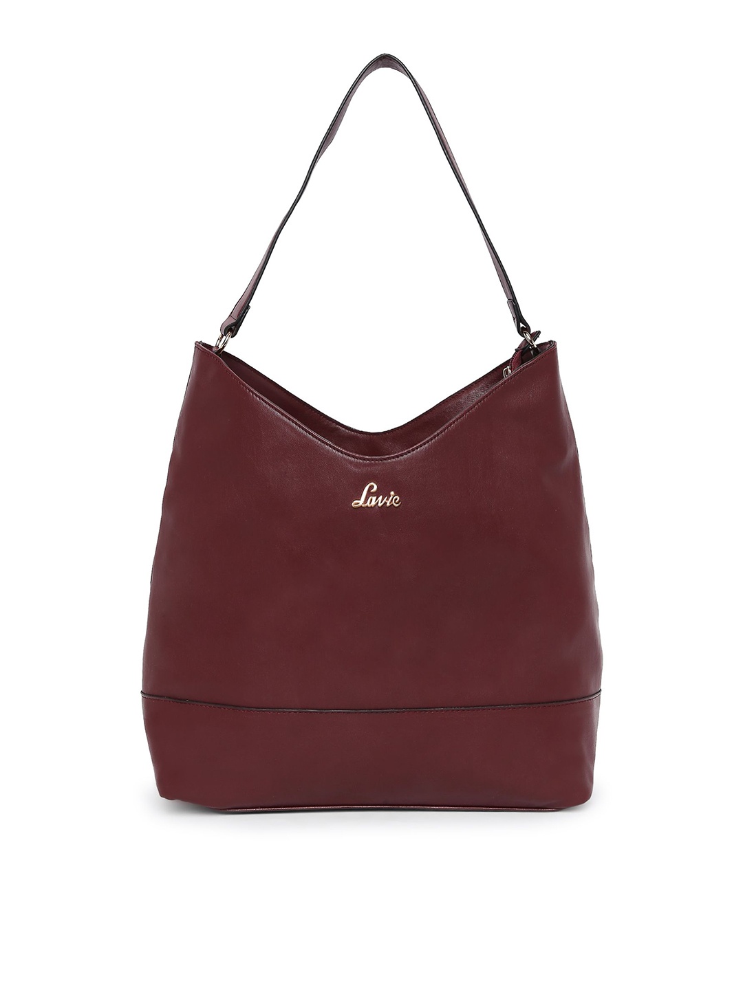 

Lavie Maroon Solid Hobo Bag