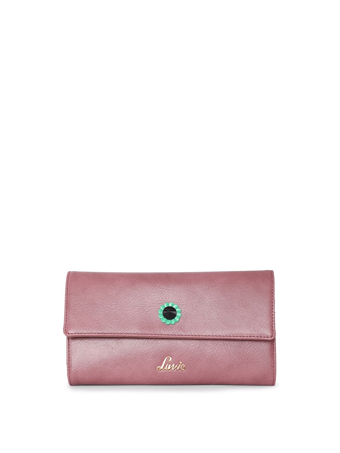 

Lavie Women Pink Solid Three Fold Wallet