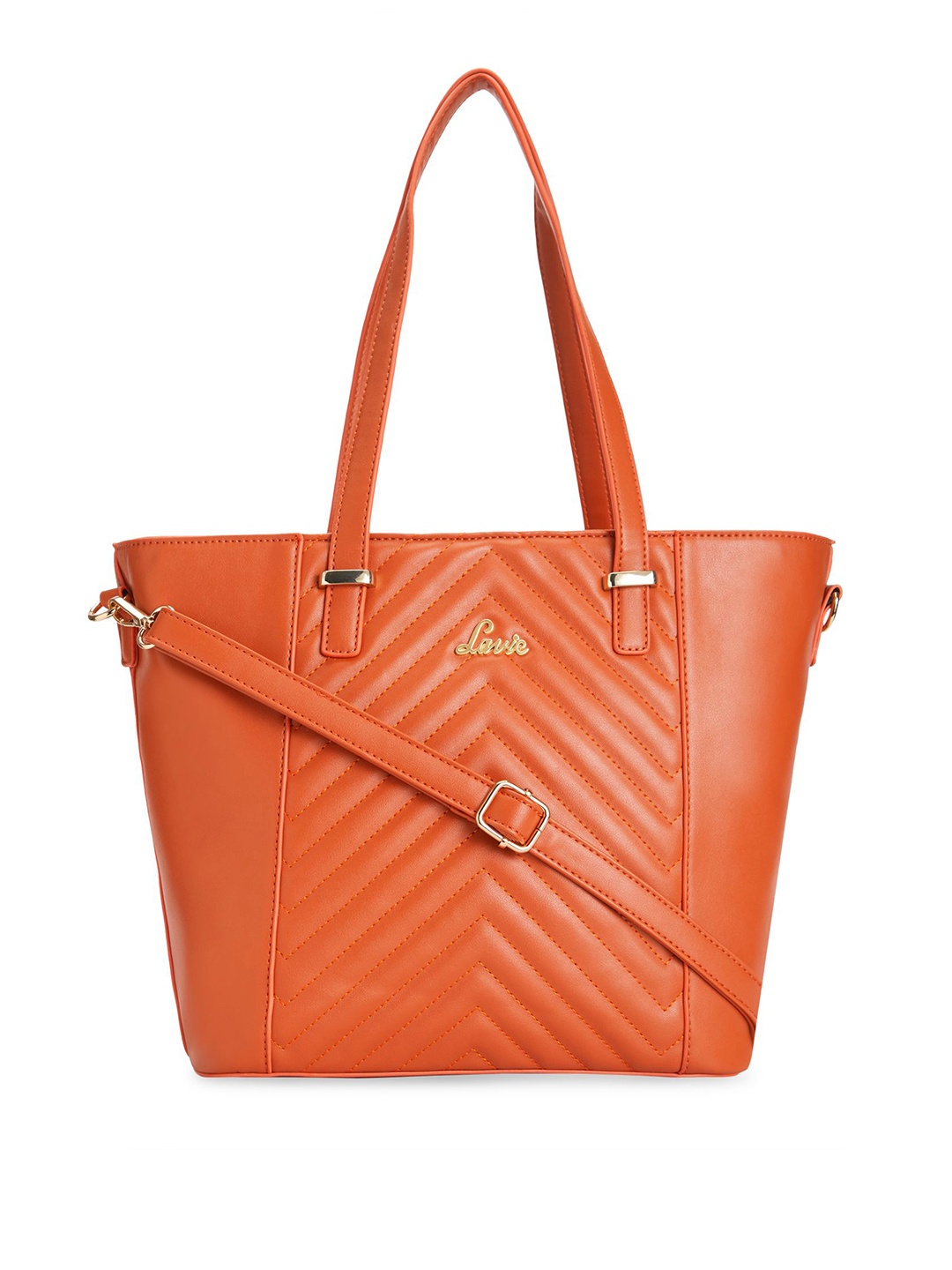 

Lavie Orange Textured Shoulder Bag