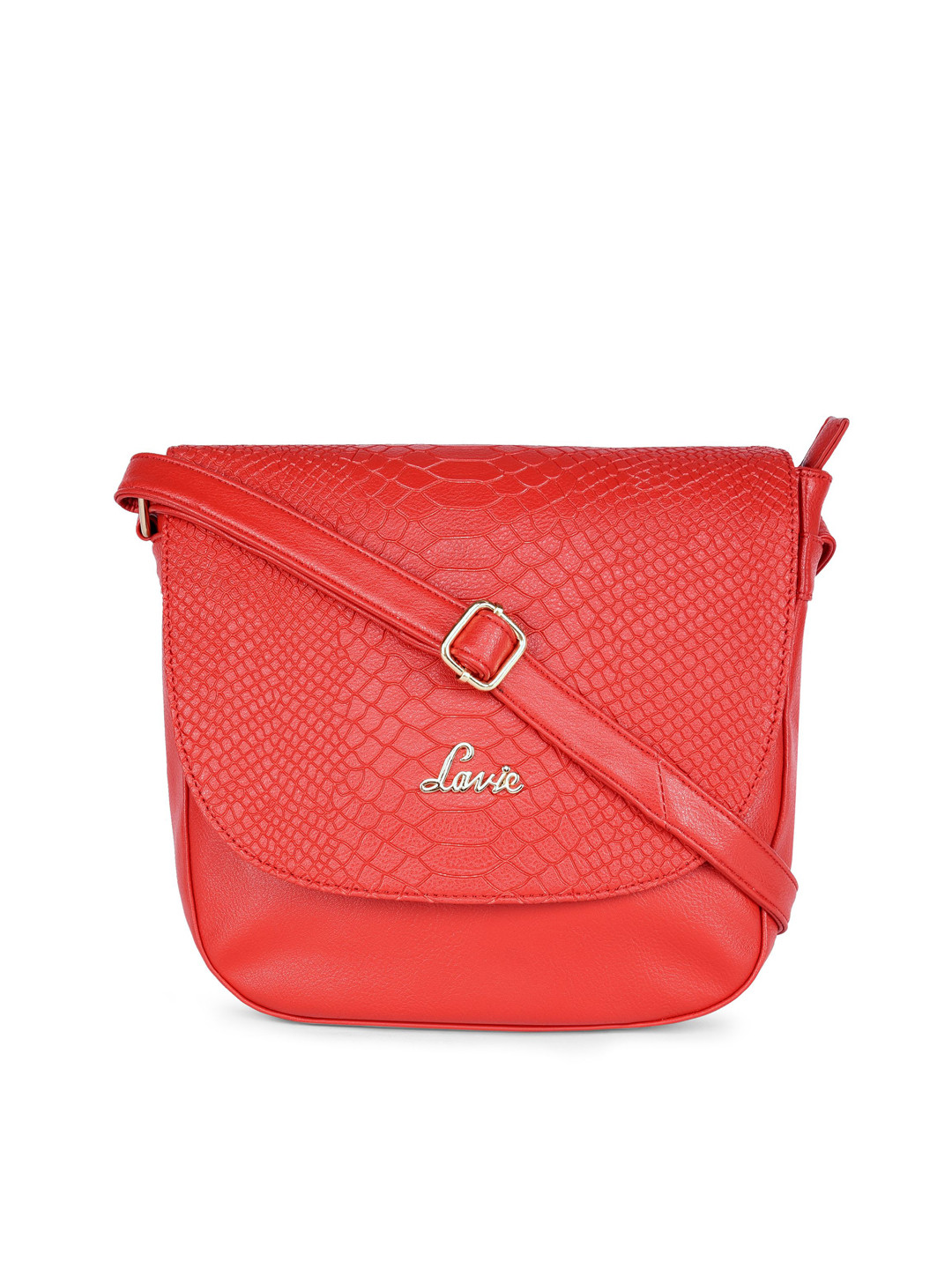 

Lavie Red Textured Sling Bag