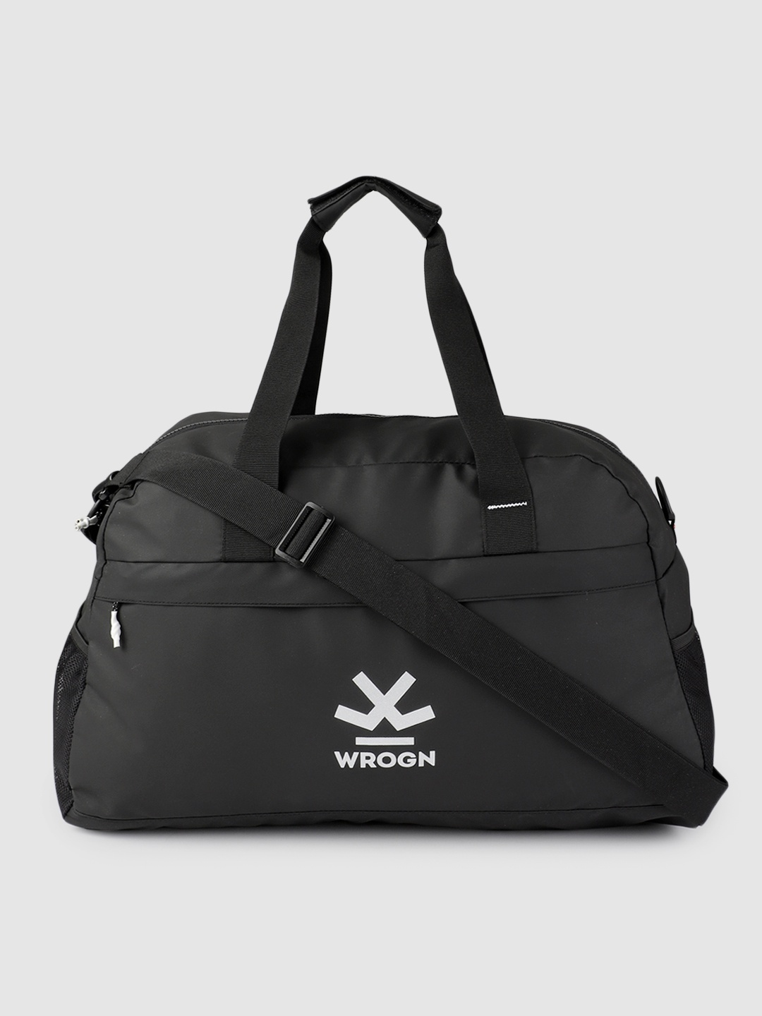 

WROGN Unisex Black Solid Airport Duffel Bag