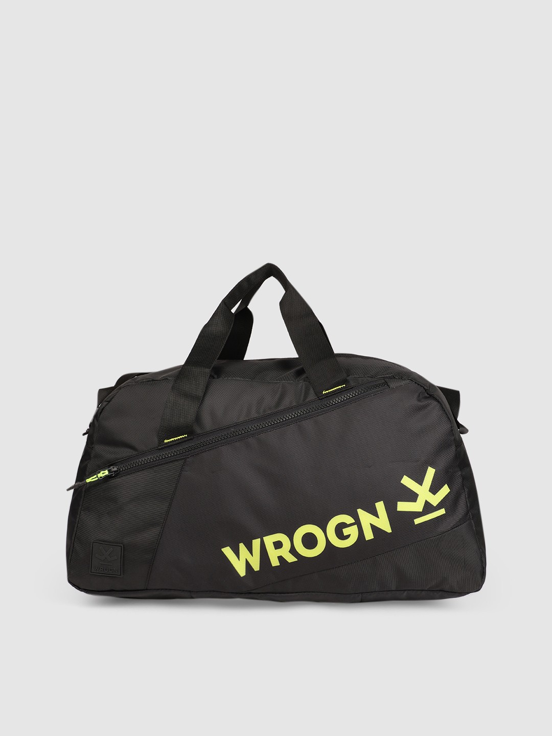 

WROGN Unisex Black Printed Duffel Bag