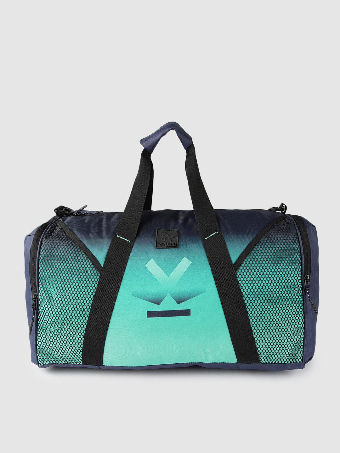 

WROGN Unisex Blue Printed Duffel Bag