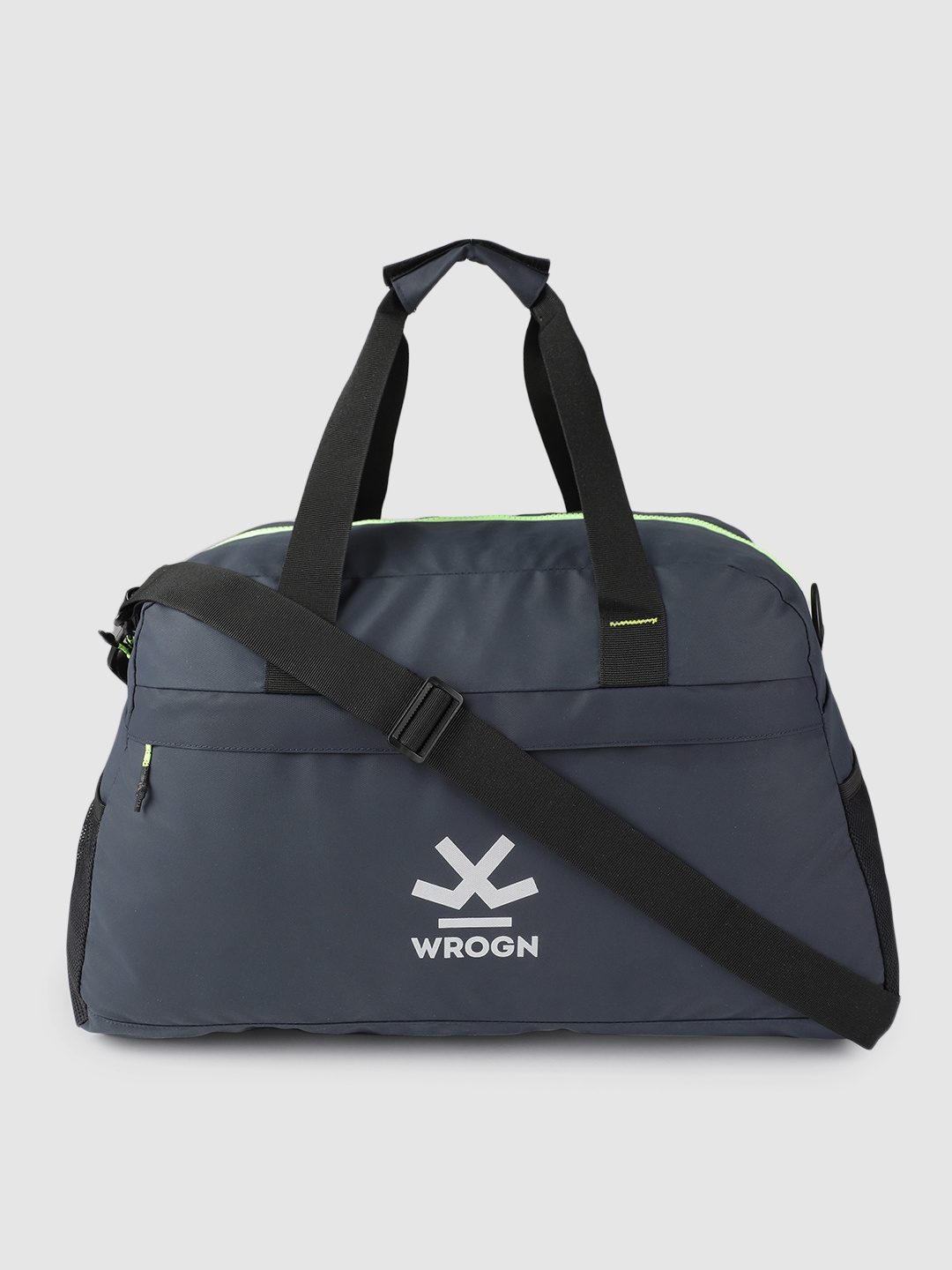 

WROGN Unisex Blue Solid Airport Duffel Bag