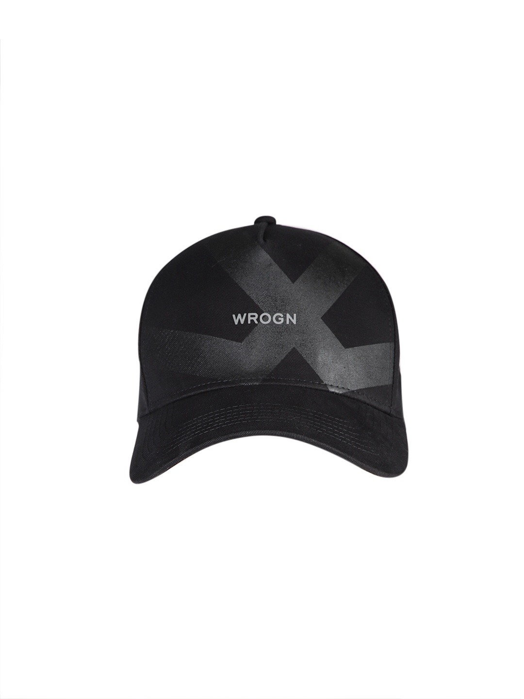 

WROGN Unisex Black Printed Baseball Cap