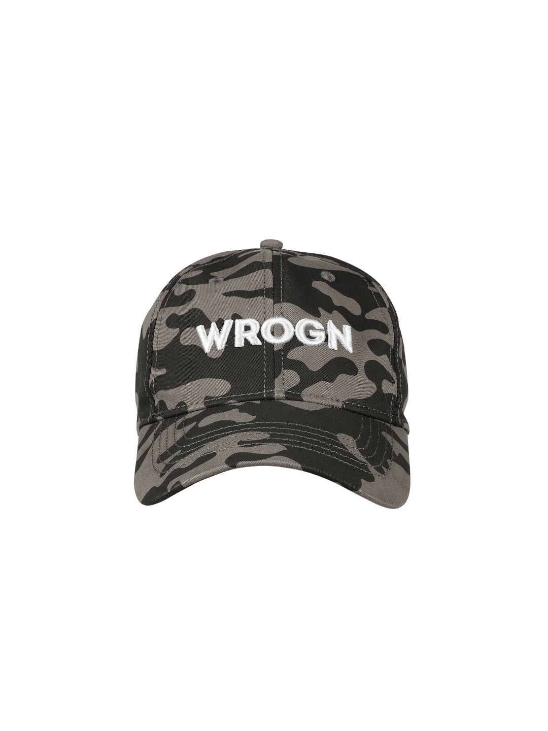 

WROGN Unisex Black & Grey Printed Baseball Cap