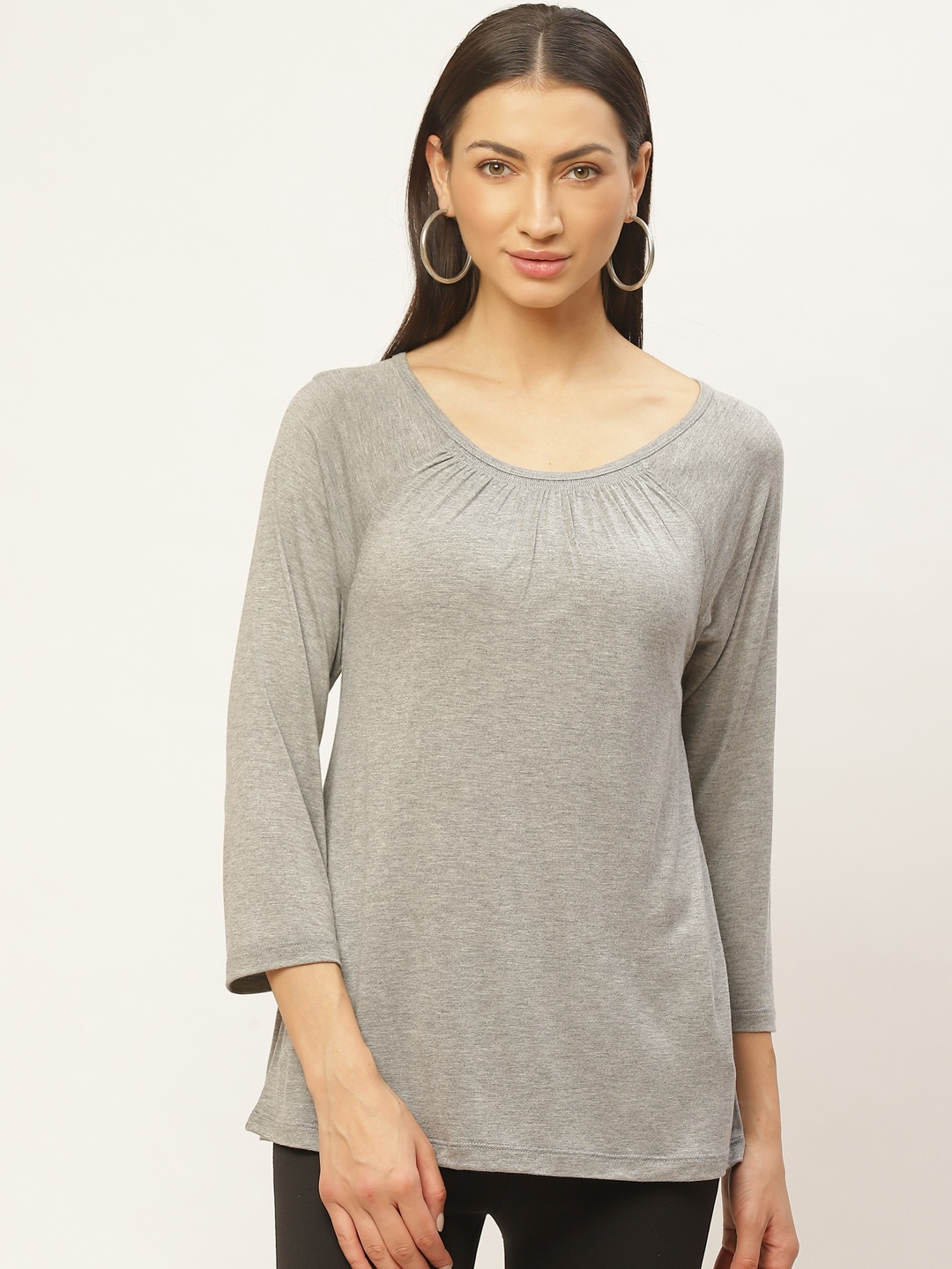 

Rute Women Grey Solid Top