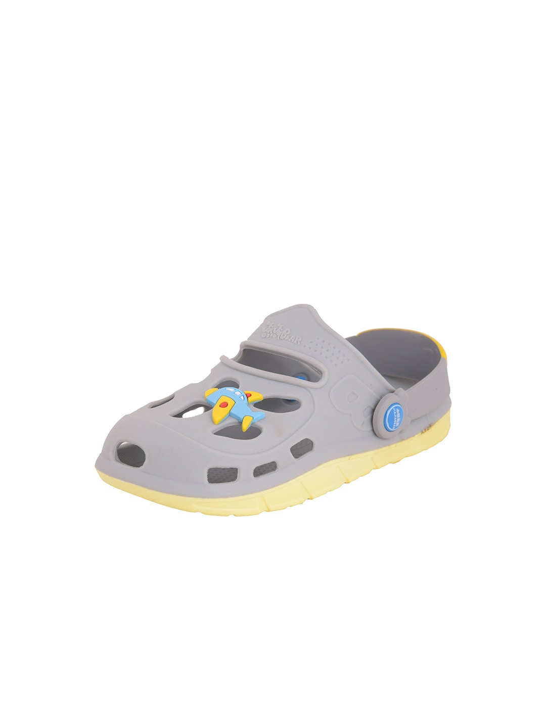 

Yellow Bee Boys Grey Solid Clogs