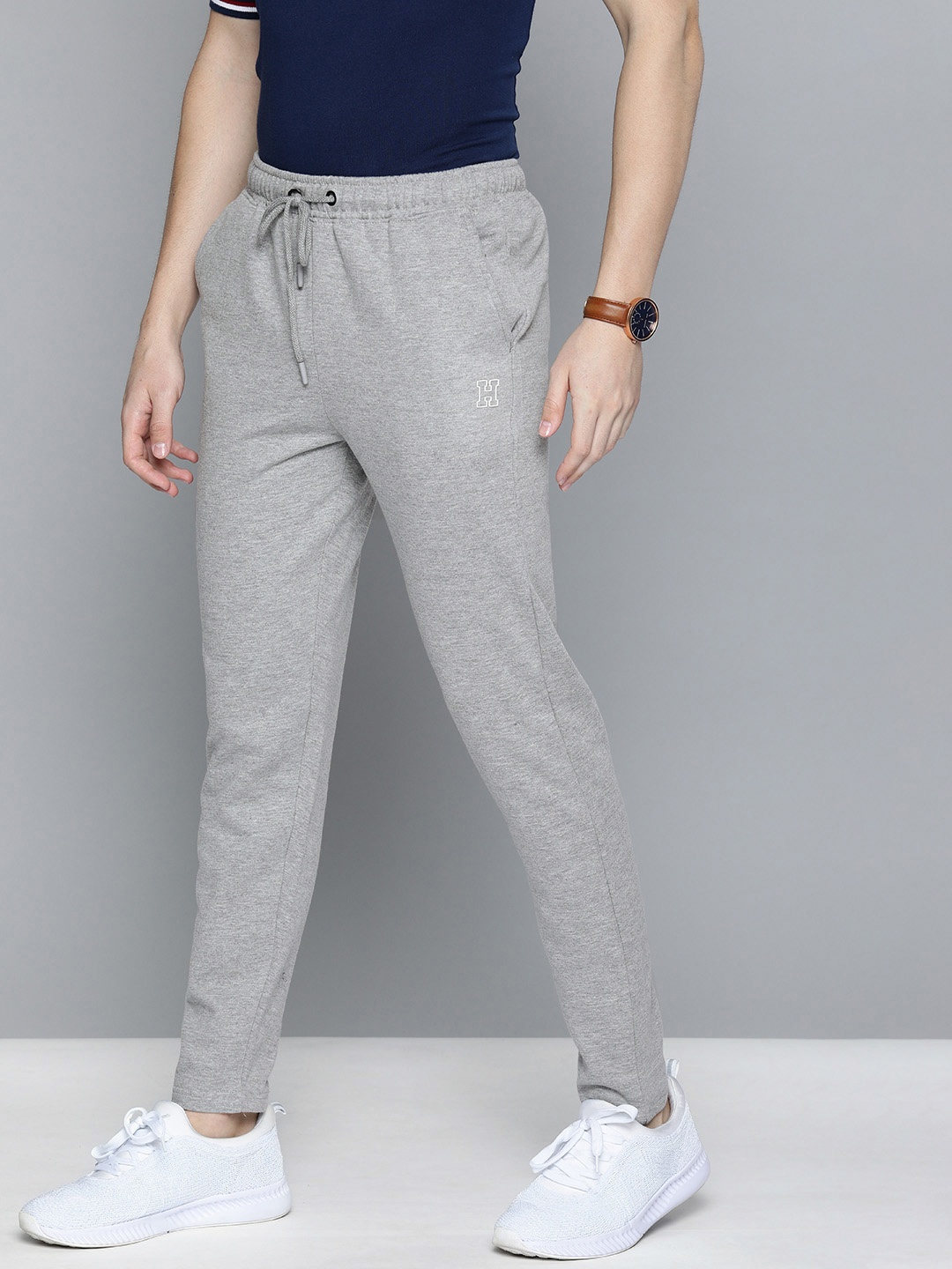 

Harvard Men Grey Melange Solid Tapered Style Track Pants