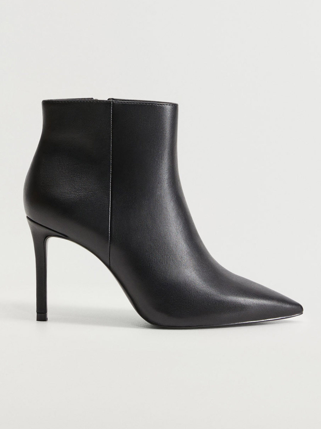 

MANGO Women Black Solid Mid-Top Heeled Boots