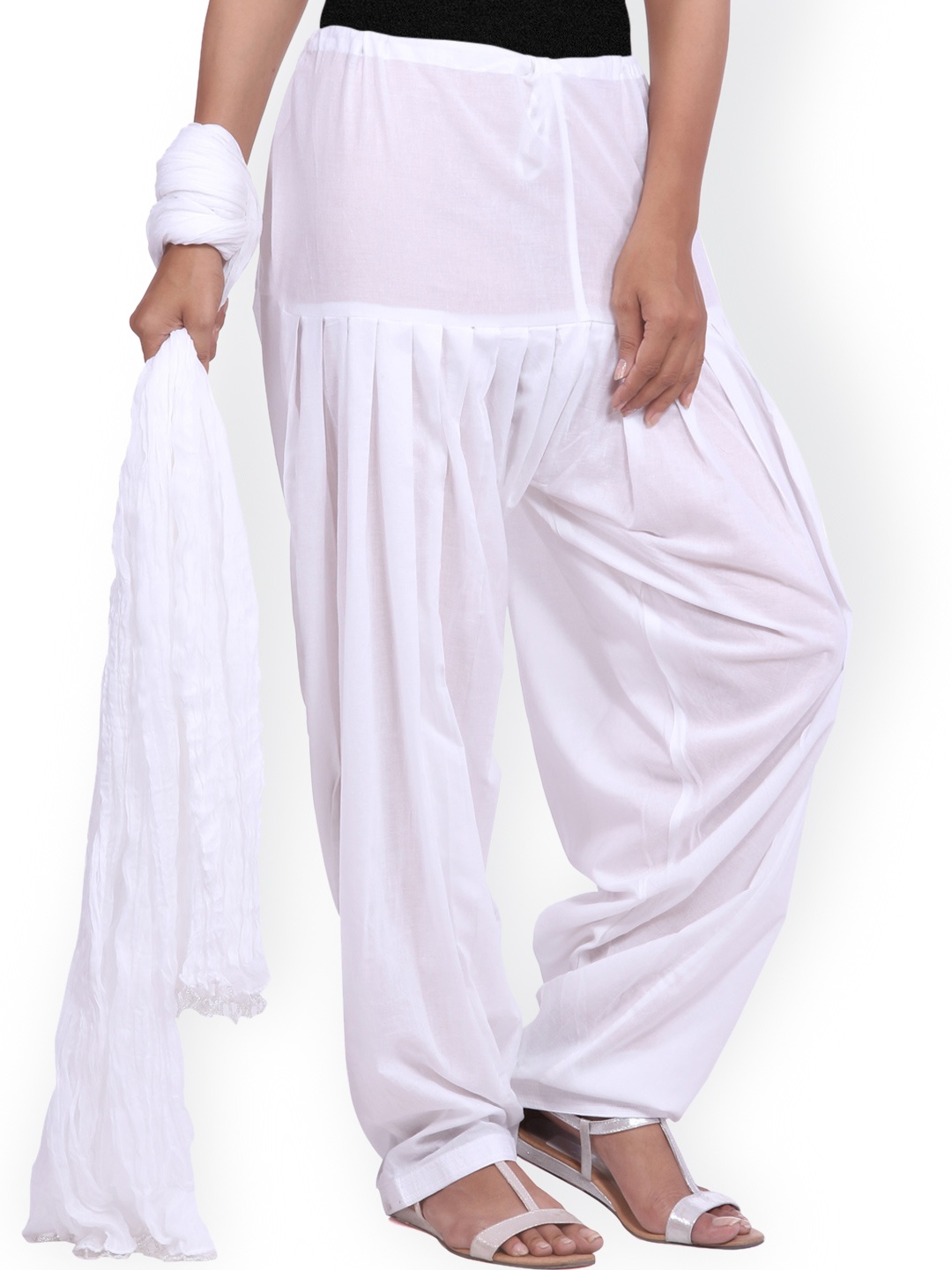 

Jaipur Kurti White Patiala and Dupatta