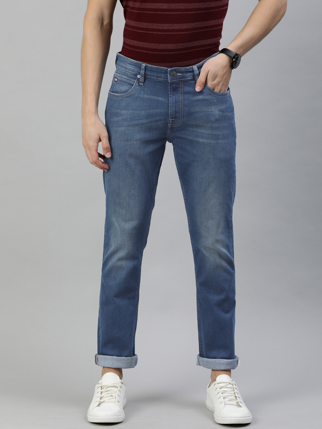 

Arrow Sport Men Navy Blue Slim Fit Mid-Rise Clean Look Stretchable Jeans