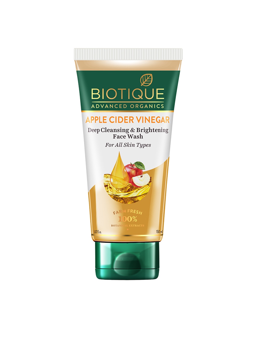 

Biotique Women Apple Cider Vinegar Deep Cleansing & Brightening Face Wash 150 ml, Multi