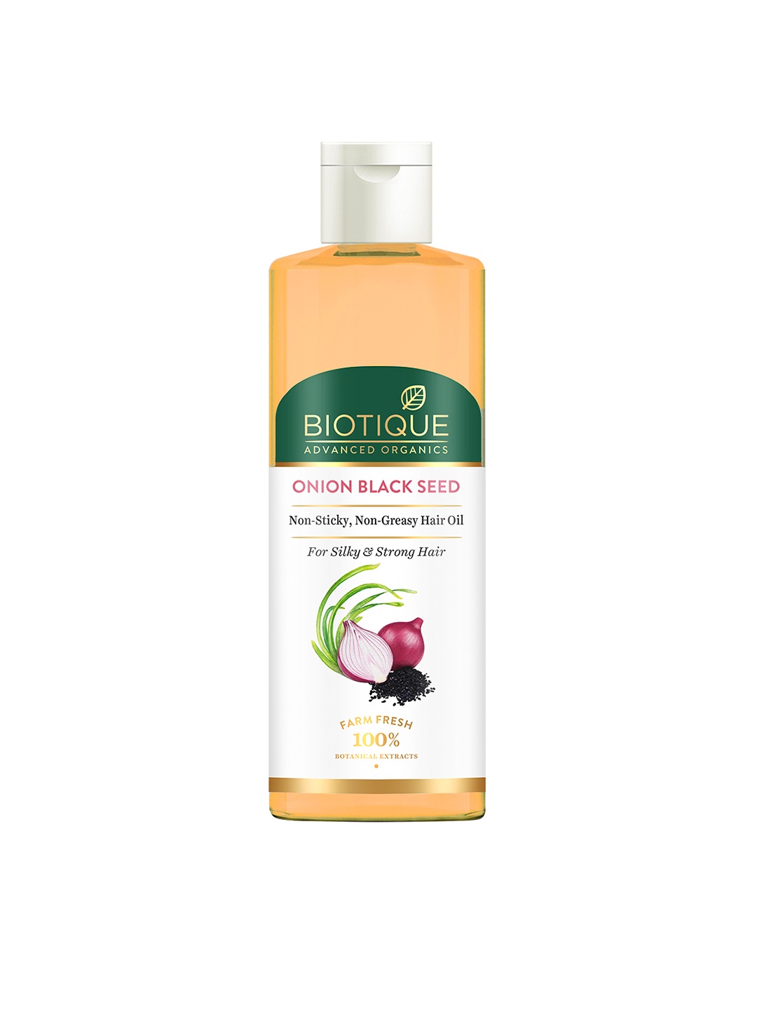 

Biotique Advanced Organics Onion Black Seed Non-Sticky Hair Oil 200 ml, Yellow