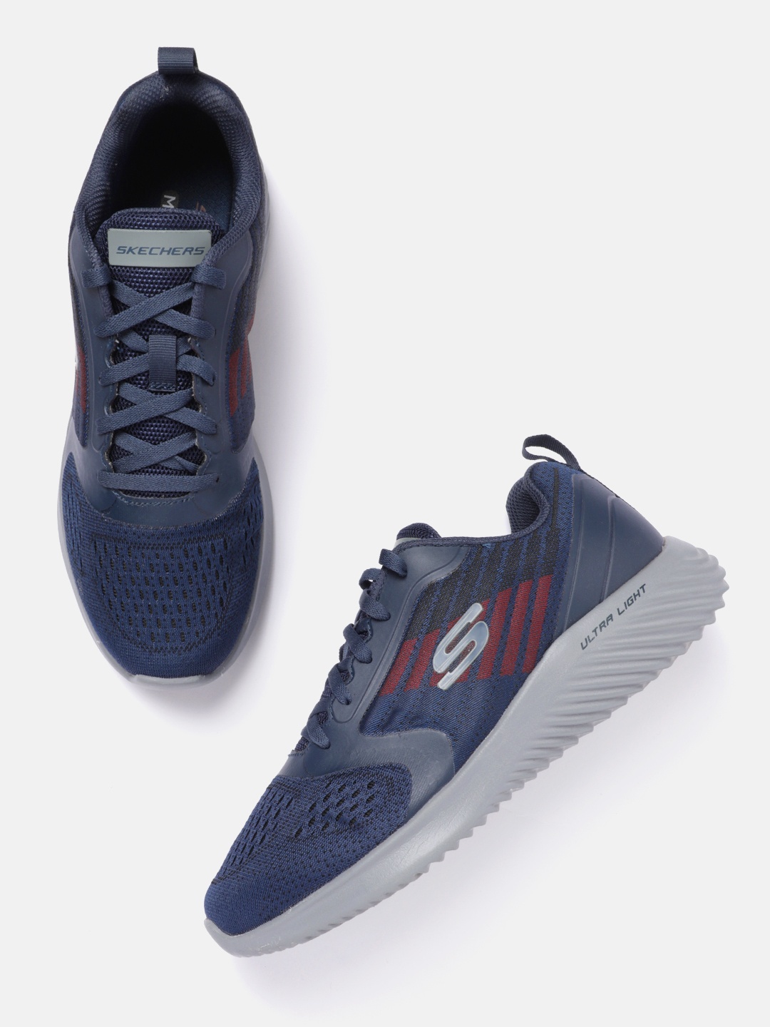 

Skechers Men Woven Design Bounder-Verkona Sneakers, Navy blue