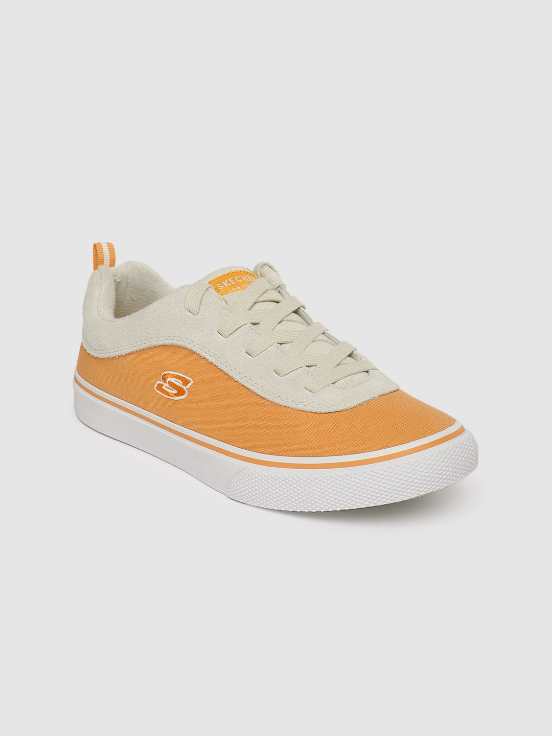 

Skechers Women Beige & Orange V'LITES Suede Sneakers