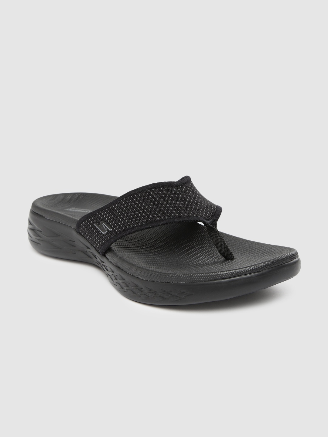 

Skechers Men Black Solid Thong Flip-Flops