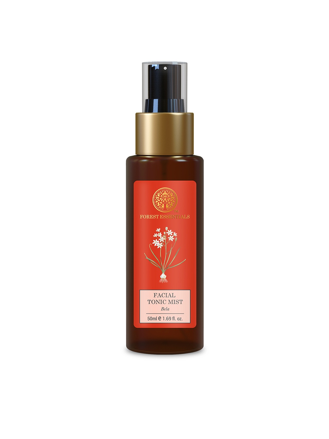 

Forest Essentials Travel Size Facial Tonic Mist Bela Refreshing Face Toner - 50ml, Red