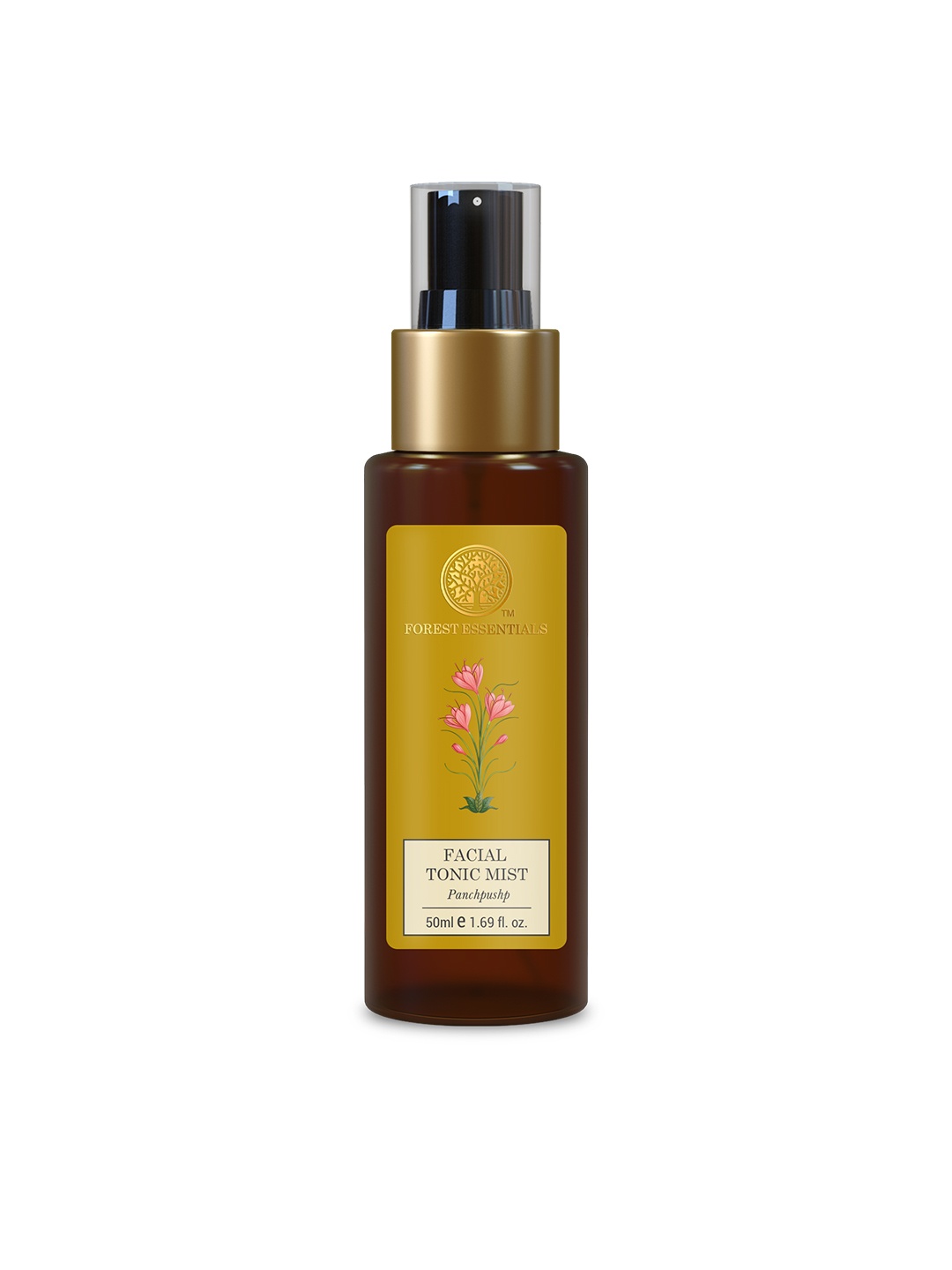 

Forest Essentials Tonic Mist Panchpushp Refreshing Face Toner for Hydration & Glow 50ml, Brown