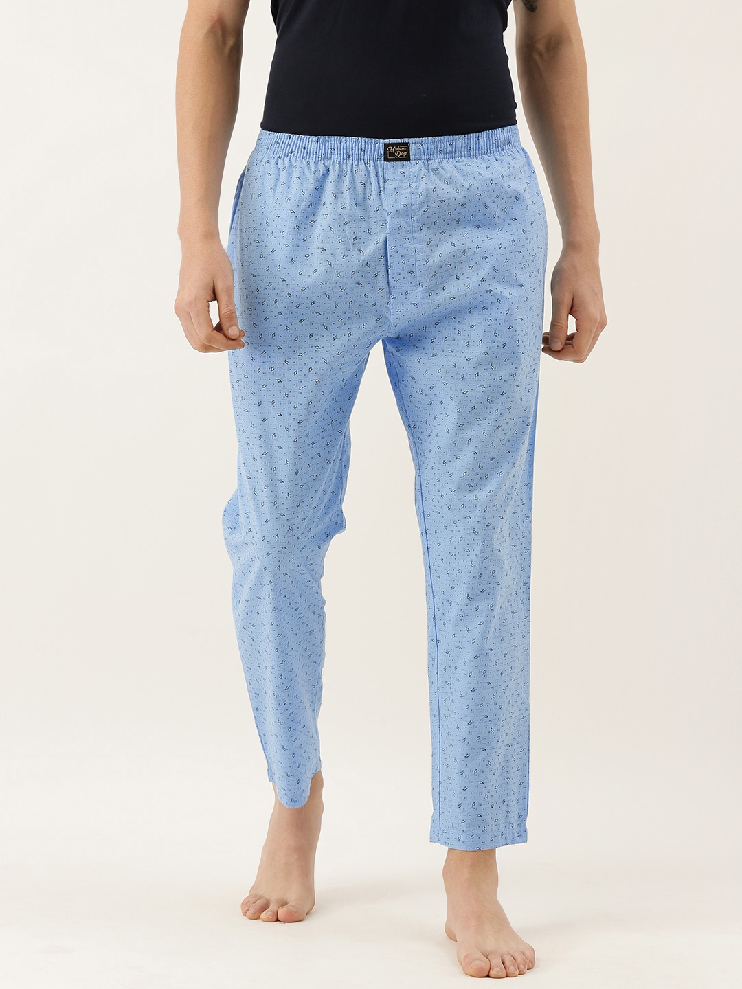 

Urban Dog Men Blue Printed Lounge Pants