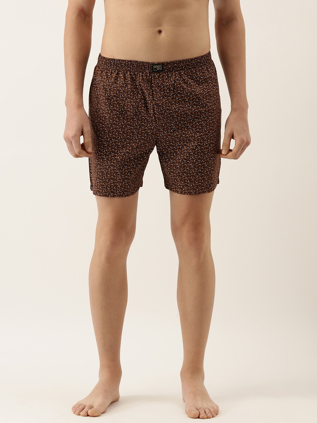 

Urban Dog Men Brown & White Printed Boxers UDBX253