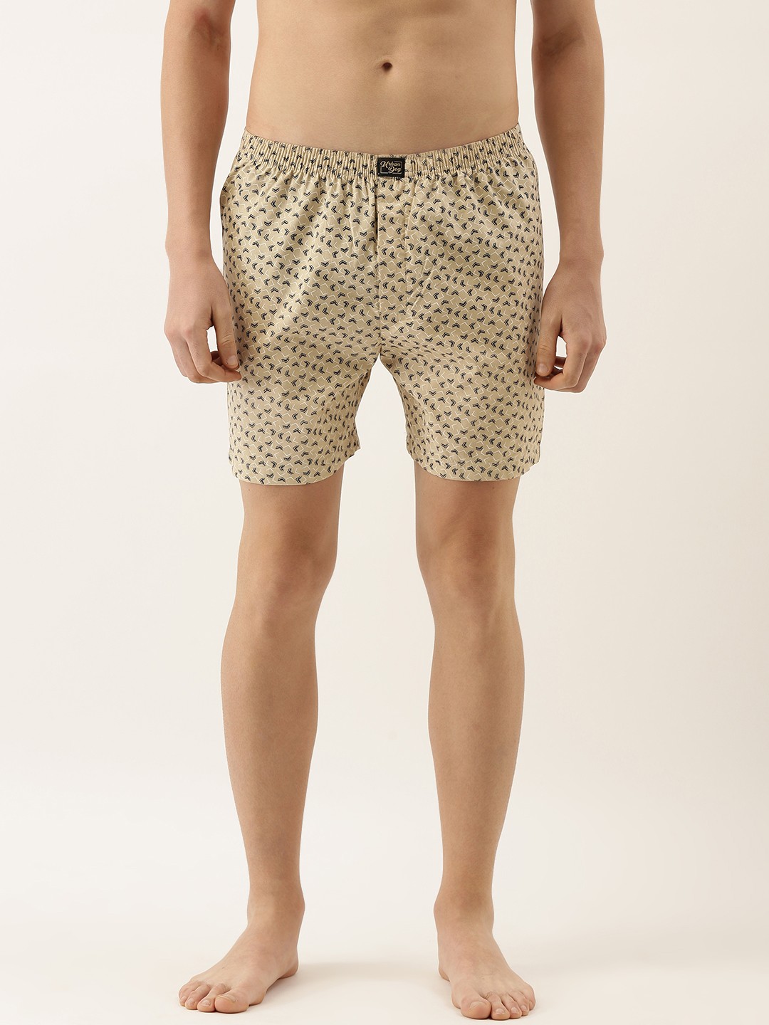 

Urban Dog Men Cream-Coloured & Black Printed Boxers UDBX254