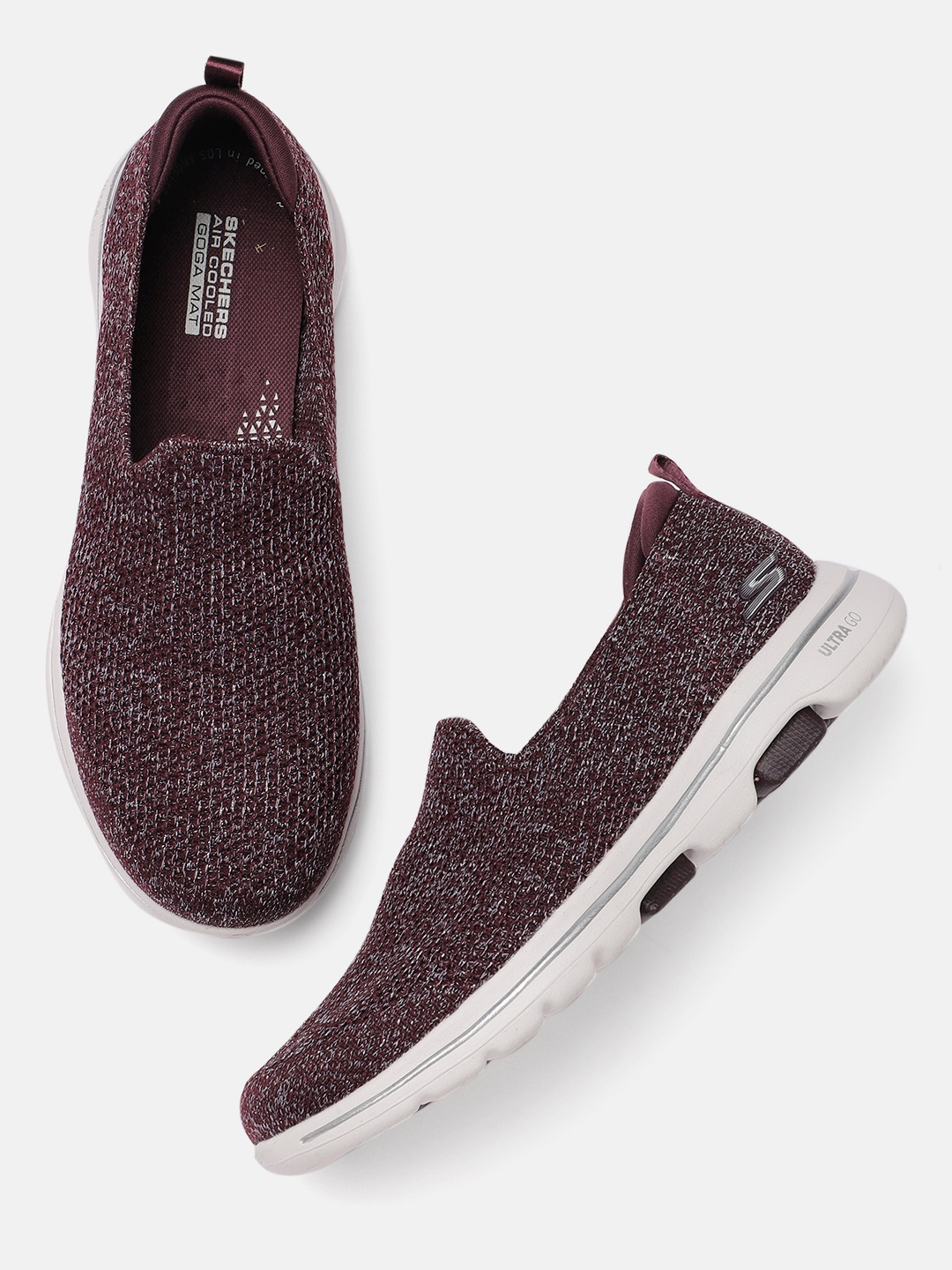 

Skechers Women Burgundy GO WALK 5 - WONDERFUL Walking Shoes