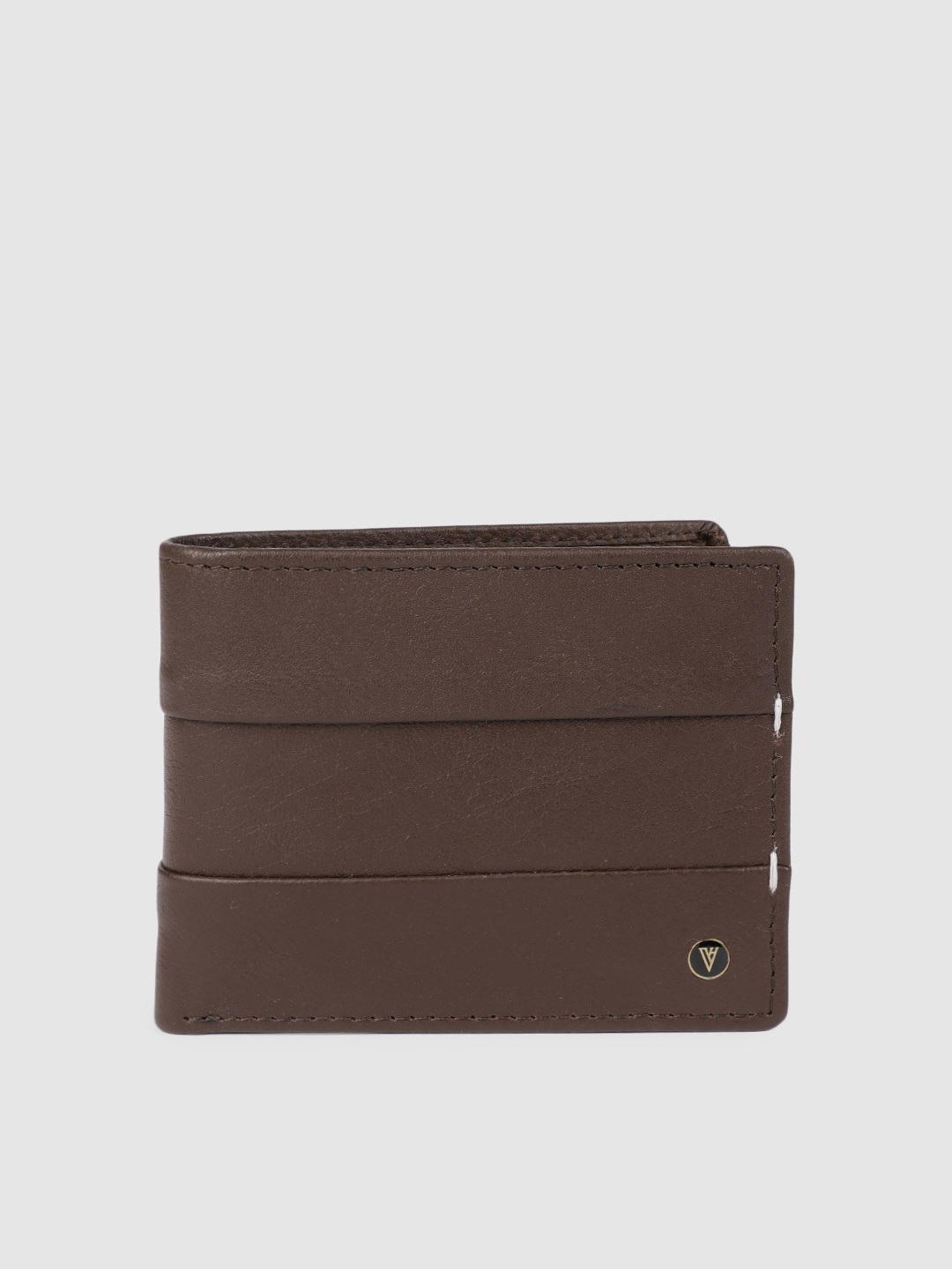 

Van Heusen Men Brown Solid Leather Two Fold Wallet