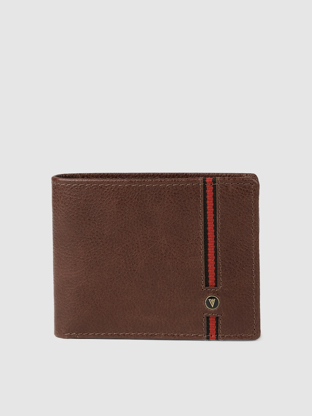 

Van Heusen Men Brown Solid Leather Two Fold Wallet