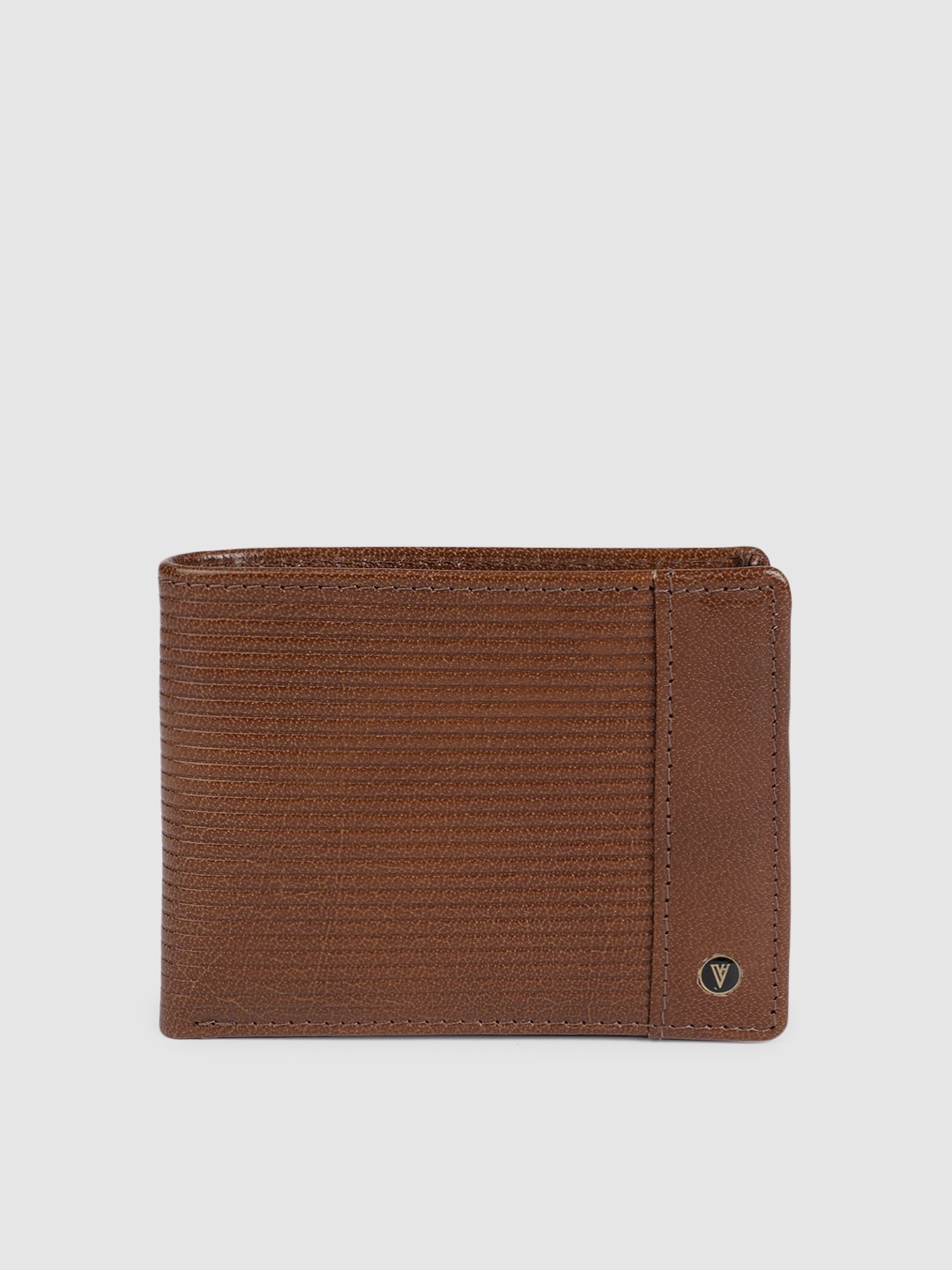 

Van Heusen Men Tan Brown Textured Two Fold Leather Wallet