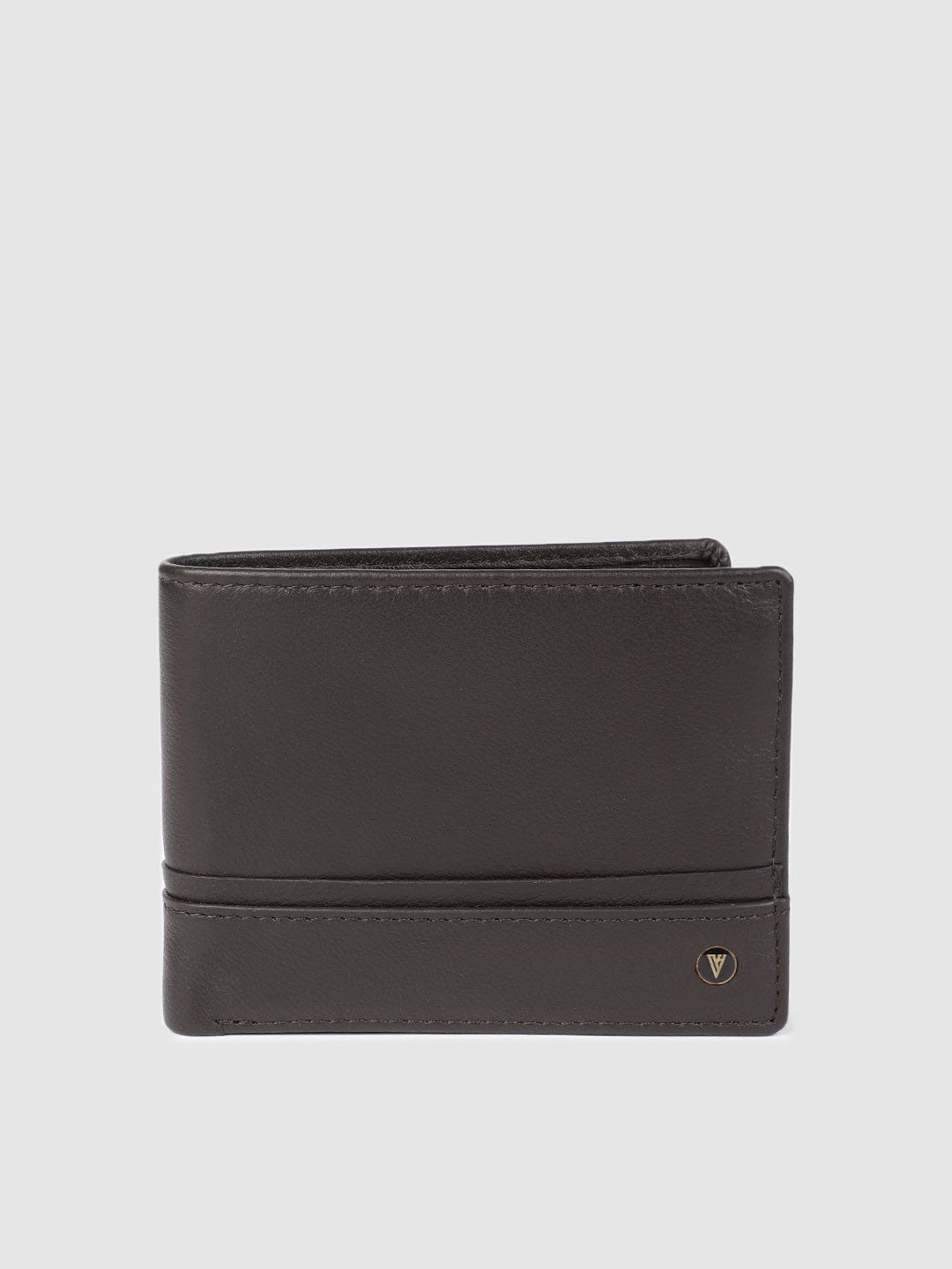 

Van Heusen Men Brown Solid Leather Two Fold Wallet