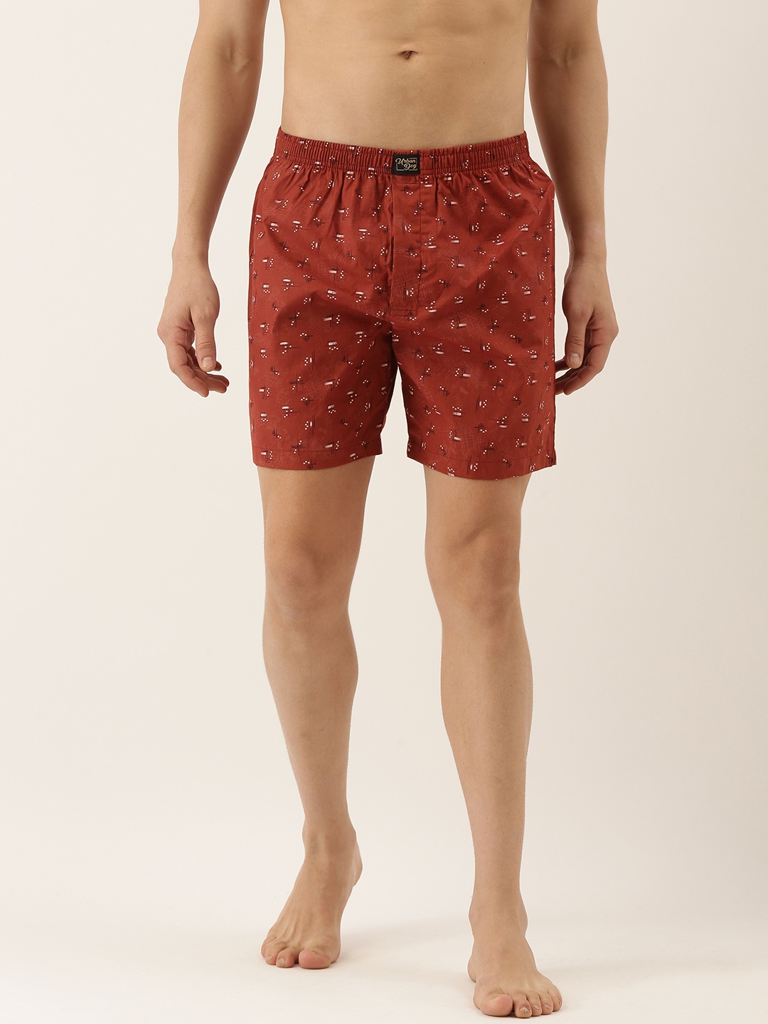 

Urban Dog Men Red & Black Printed Boxers UDBX259