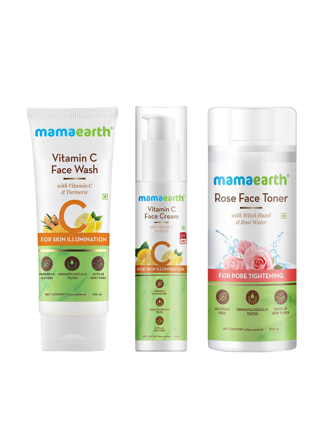

Mamaearth Unisex Set of 3 Face Kit, White
