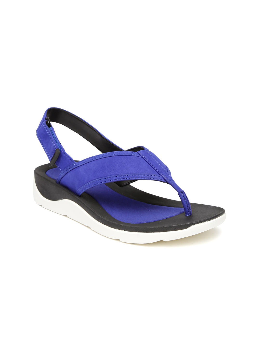 

Clarks Women Blue Solid Suede Open Toe Flats