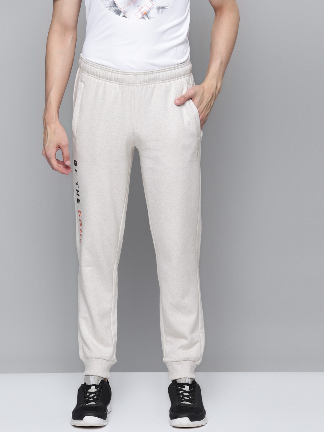 

Alcis Men Off White Solid Joggers