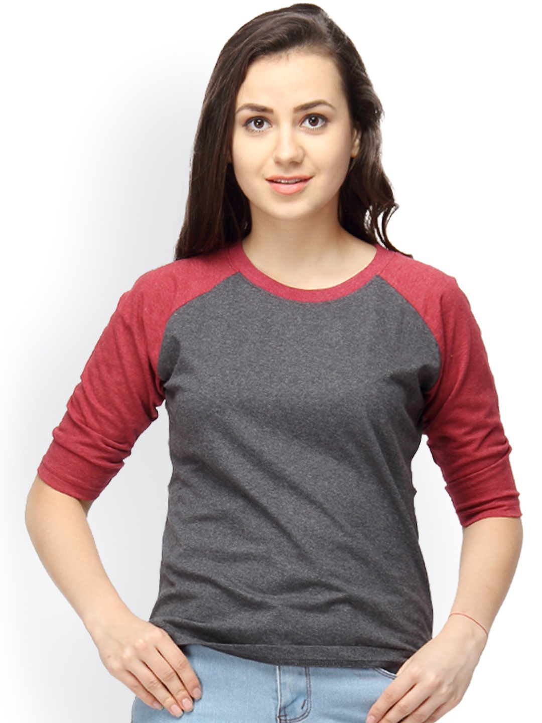 

Campus Sutra Charcoal Grey T-shirt