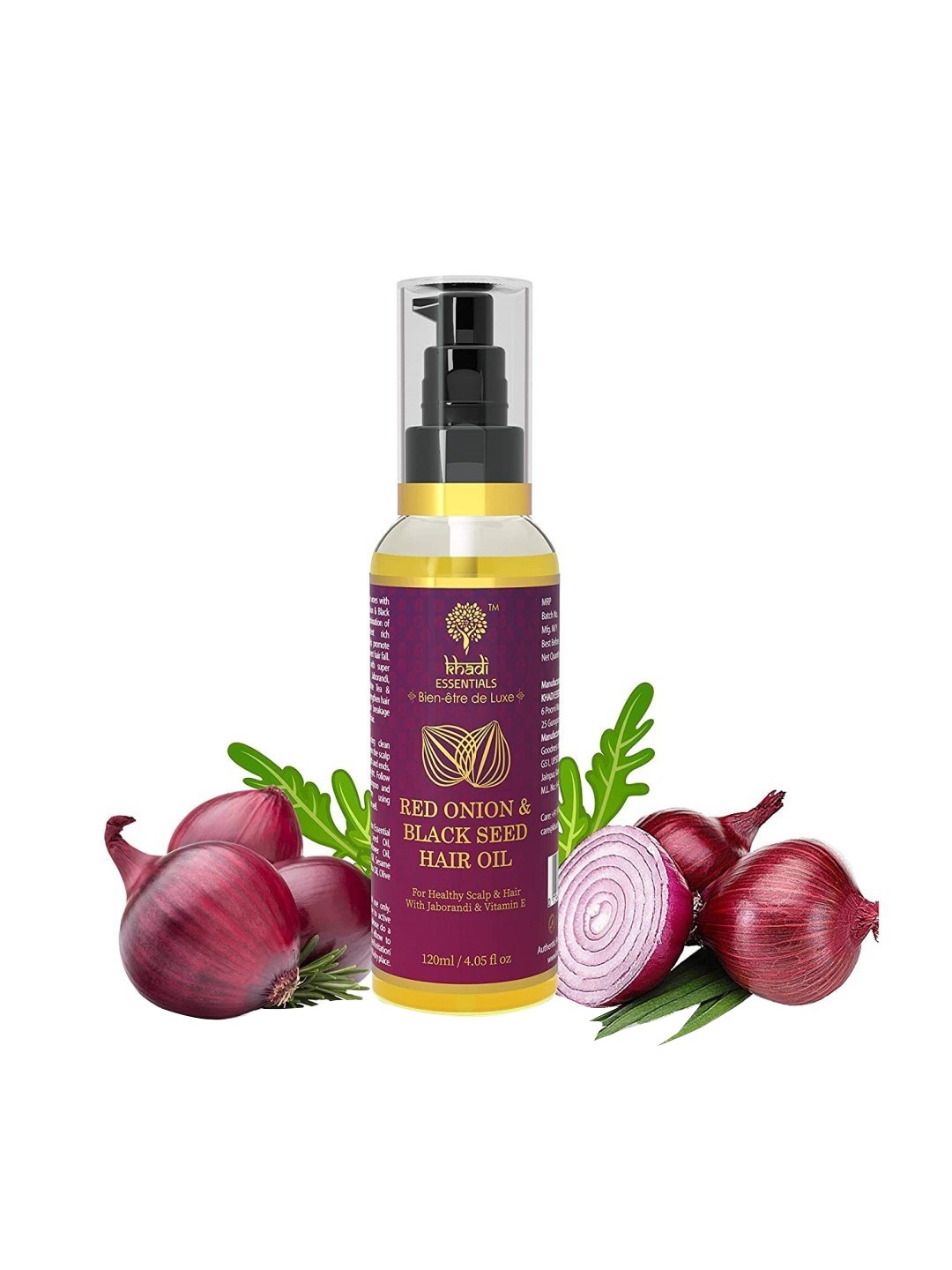 

Khadi Essentials Red Onion Hair Oil With Black Seed For Hair Fall Control-120ml