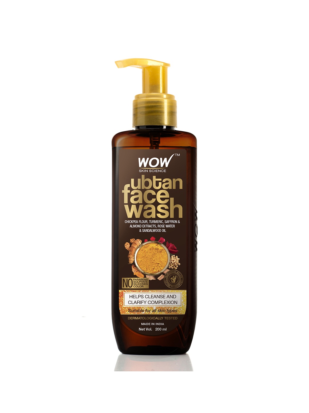 

WOW SKIN SCIENCE Unisex Ubtan Face Wash 200 ml, Brown