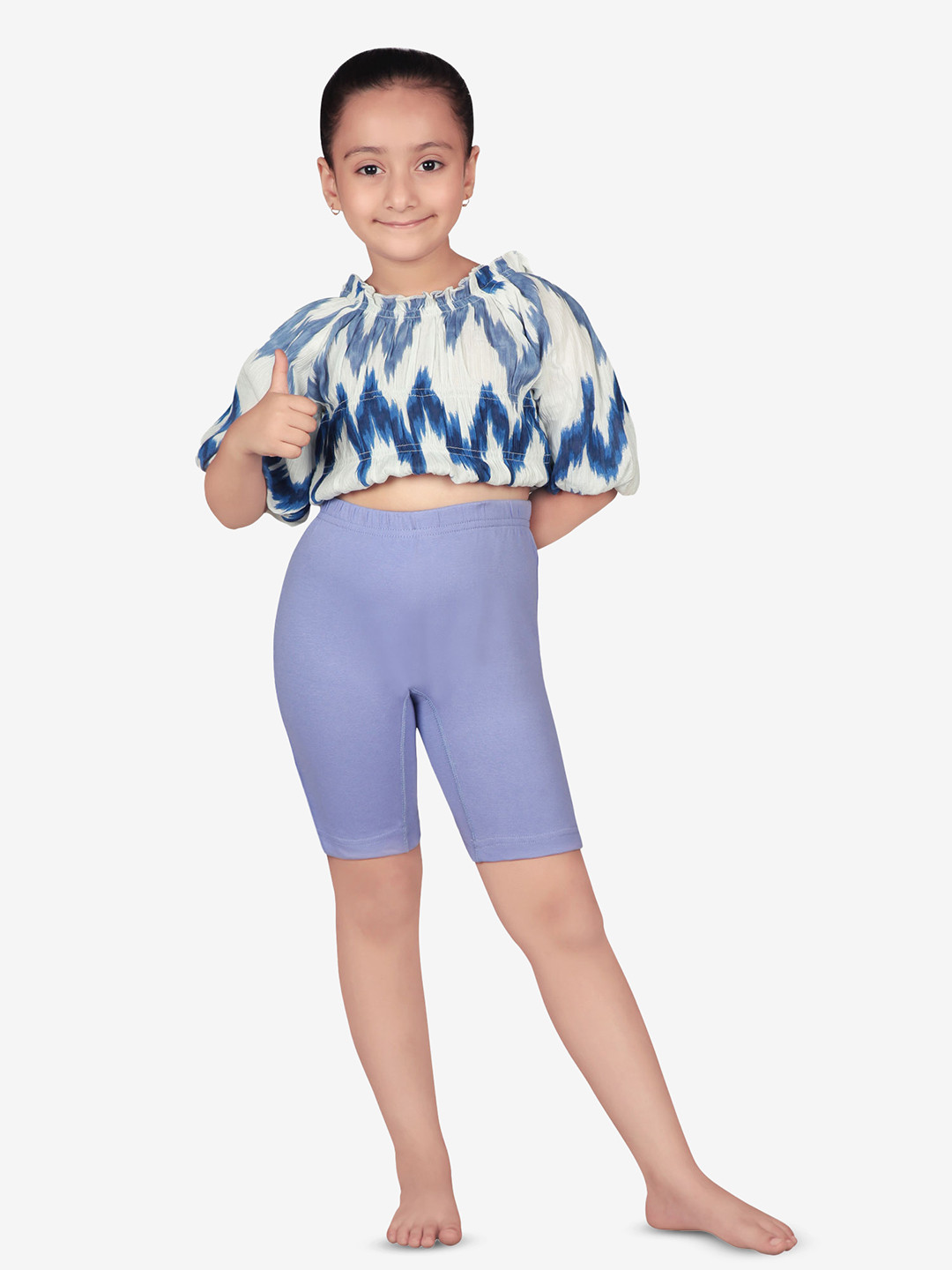 

PROTEENS Girls Lavender Solid Slim Fit Sports Shorts