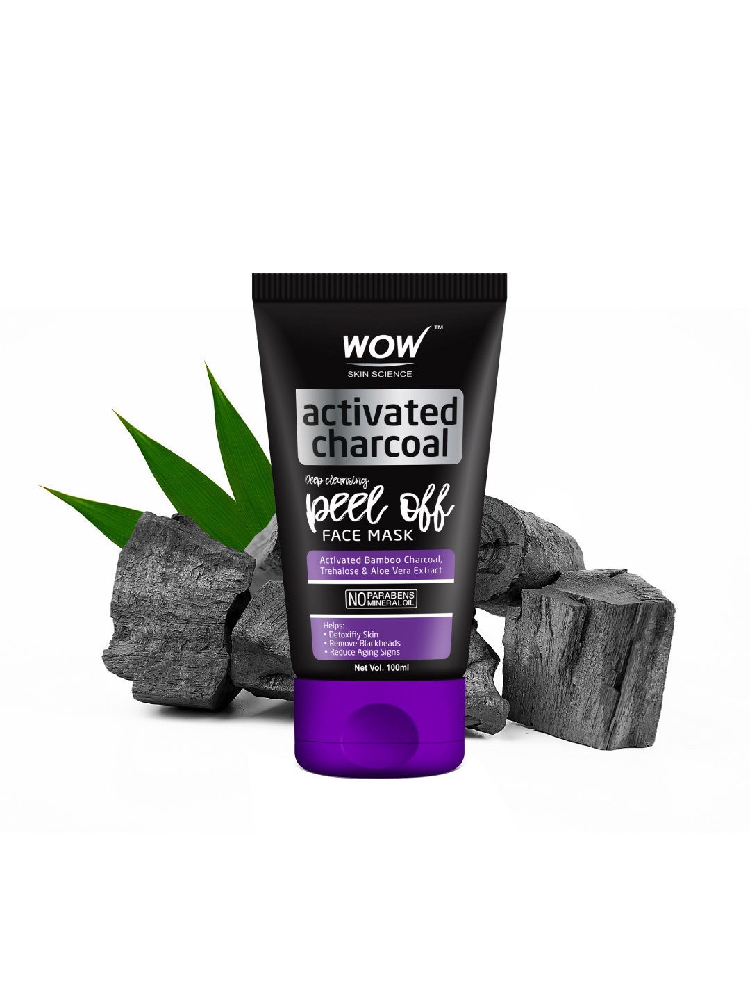 

WOW SKIN SCIENCE Activated Charcoal Face Peel Off Mask 100 ml, Black