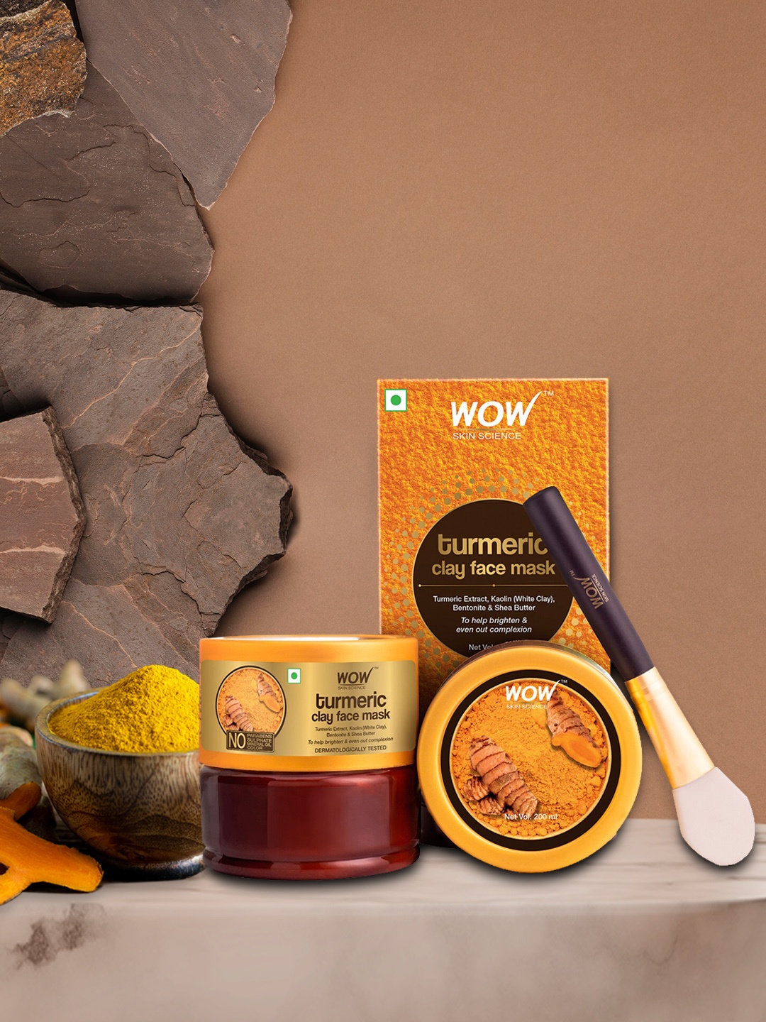 

WOW Skin Science Turmeric Clay Face Mask - 200mL, Orange