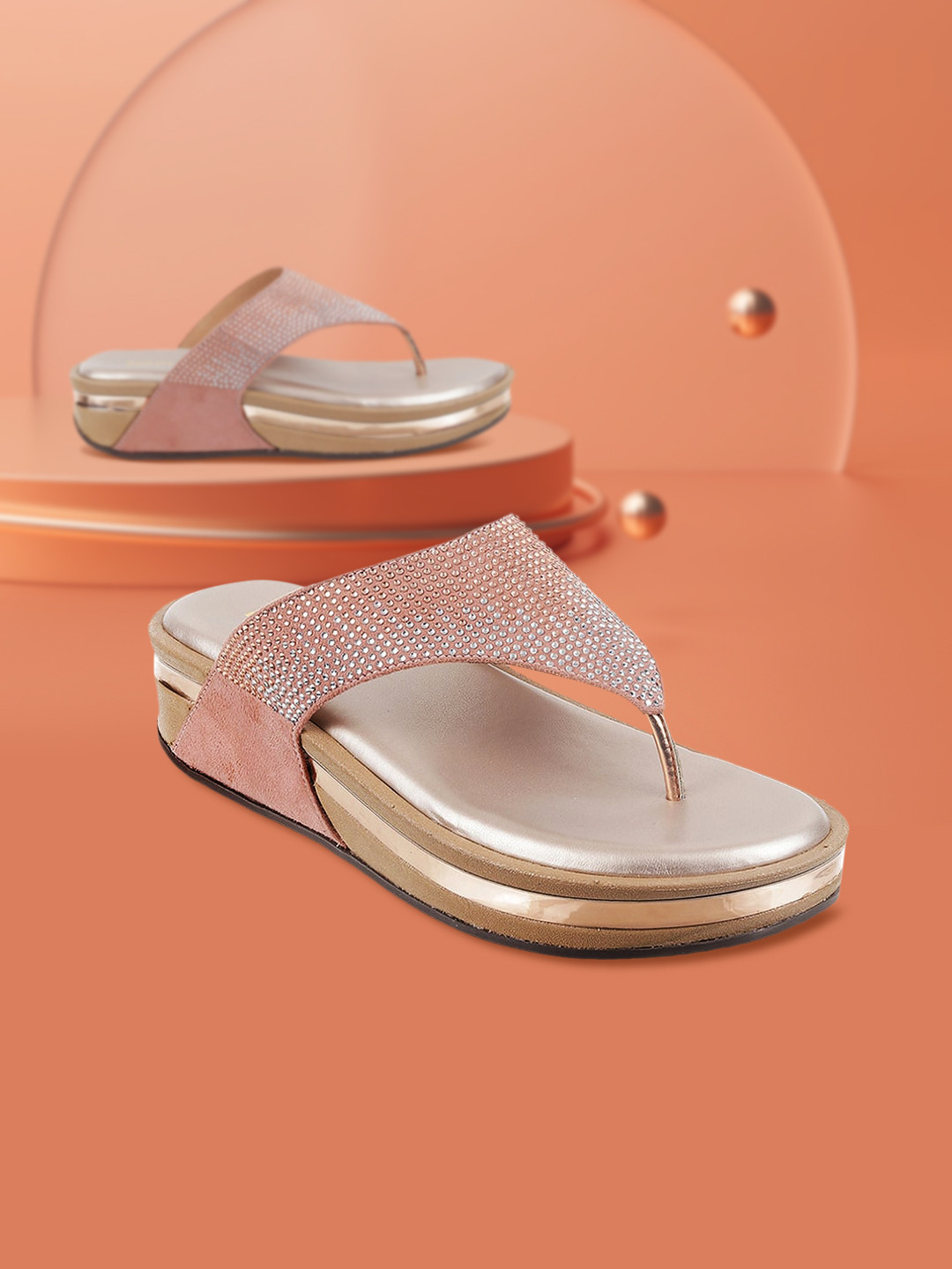 

Mochi Women Gold-Toned Embellished Heels