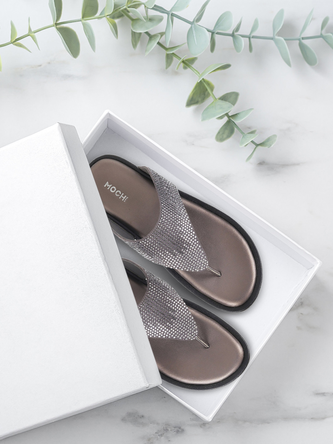 

Mochi Women Grey Embellished Heels