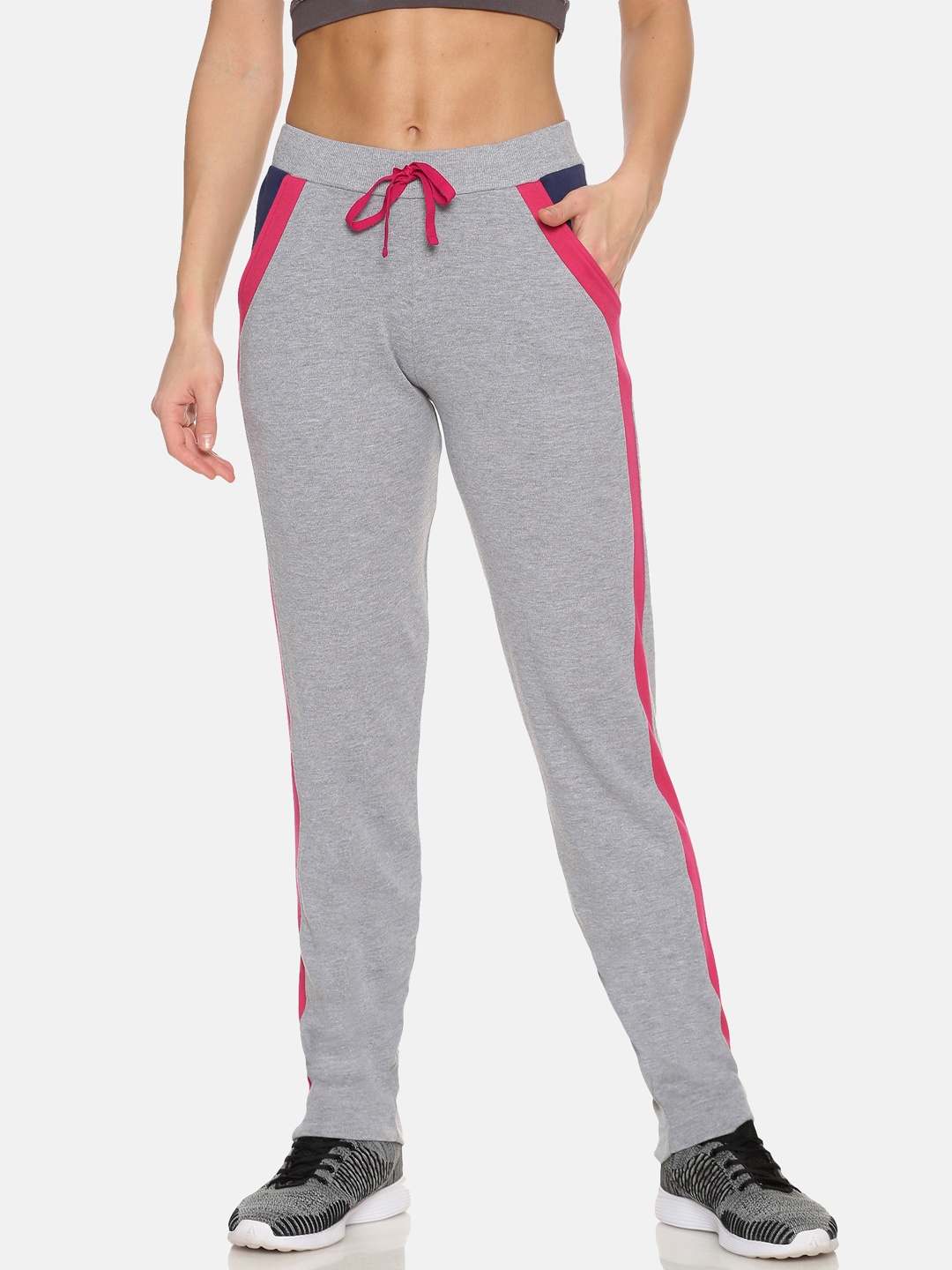 

FEMEA Women Grey Melange Solid Track Pants